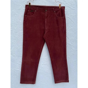 Peter Christian Mens Flat Front Corduroy Pants Cinnamon Sz W38x L30